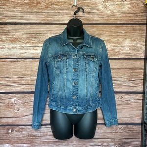 Jean Jacket S Gap Medium Wash Blue Indigo Denim Coat Great Lines Classic Fall